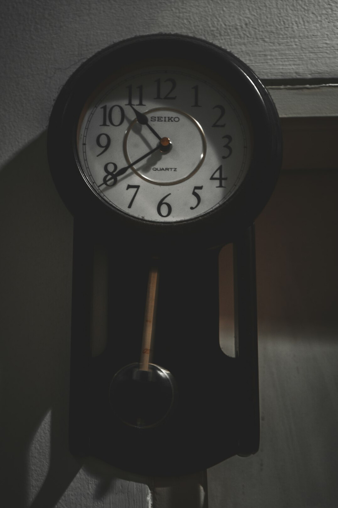 clock ticking in dark
