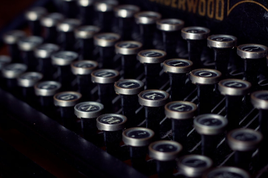 typewriter keys closeup